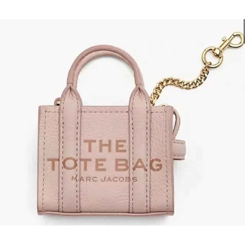 Marc Jacobs The Leather Nano Tote Bag Charm Rose
